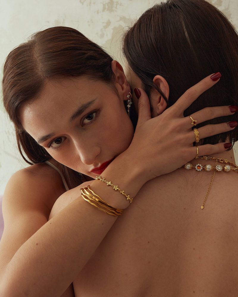Golden Wave Bangle | Waterproof Stainless Steel Bracelet - 图片 2