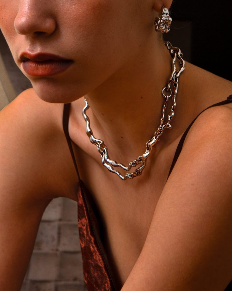 Silver Molten Necklace - 图片 4