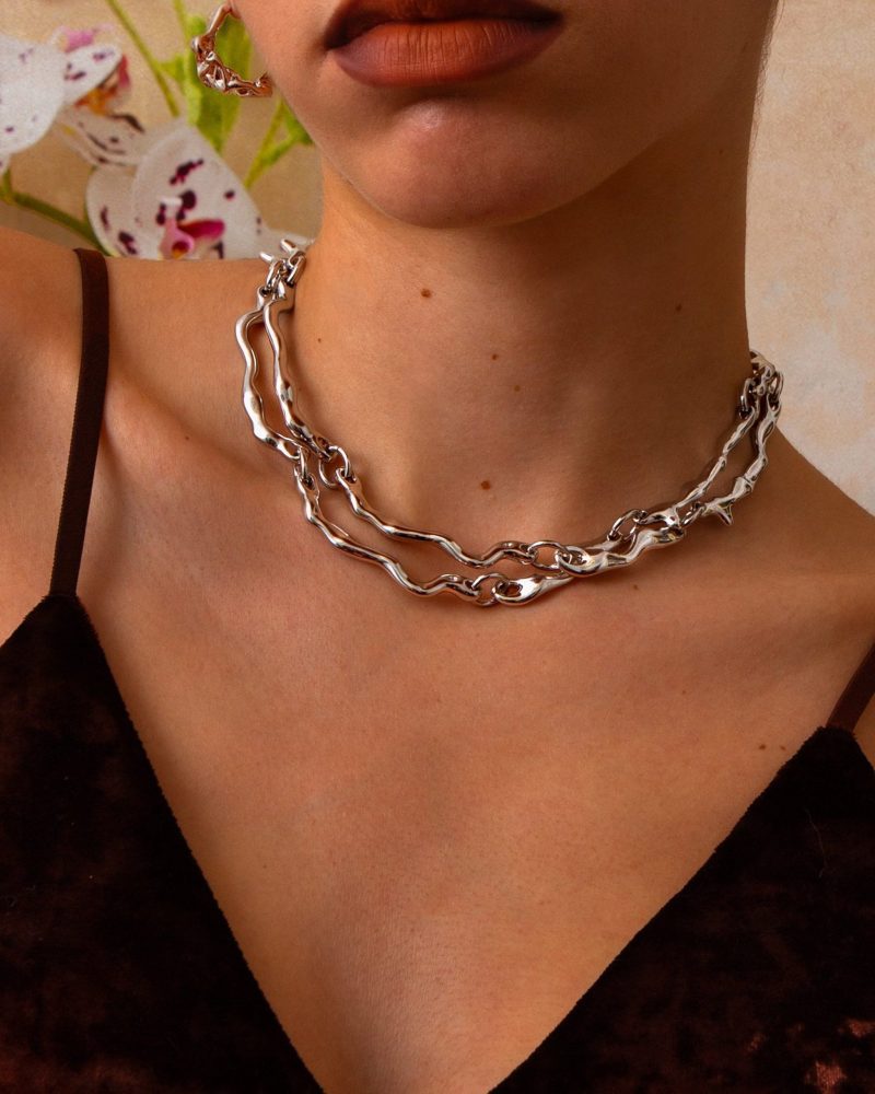 Silver Molten Necklace - 图片 2
