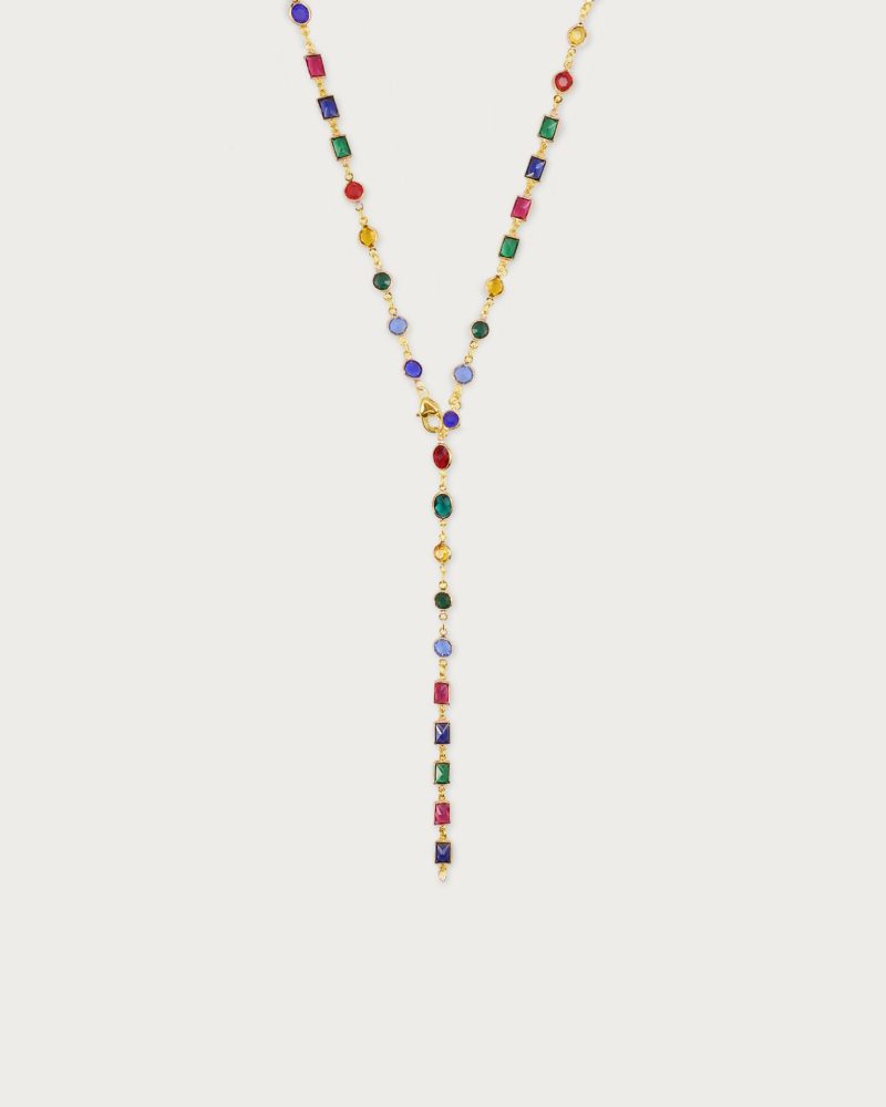 Infinity Long Y-Necklace | 18K Gold Plated with CZ & Rhinestones
