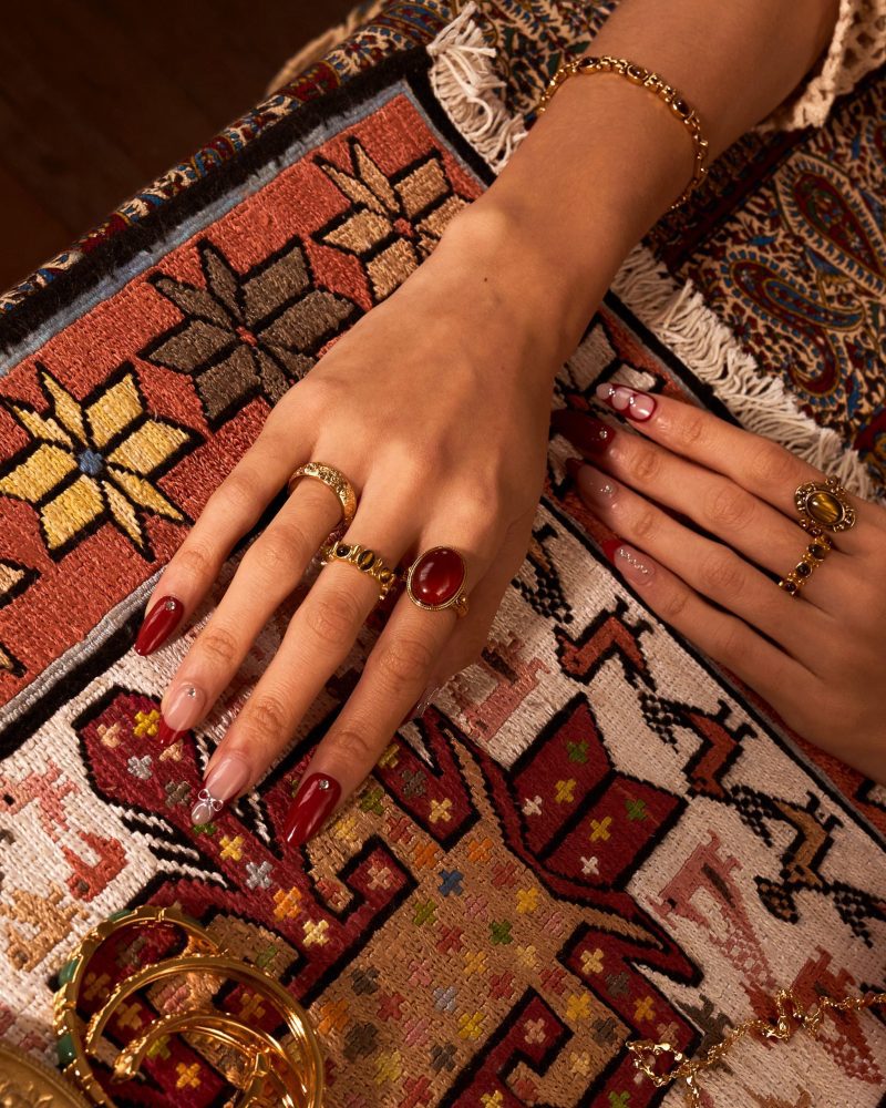 Mystique Gold Ring with Natural Carnelian Stone - Diana Avel x En Route - 图片 2