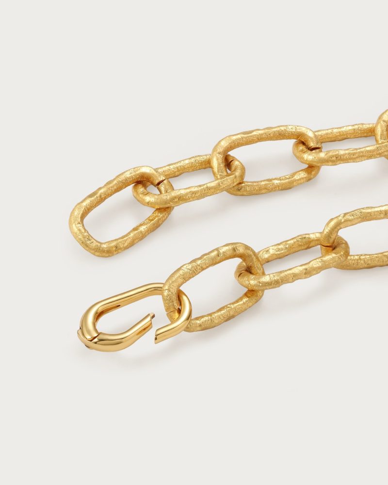 Bold Chunky Textured Chain Necklace | 18k Gold Statement Jewelry - 图片 3