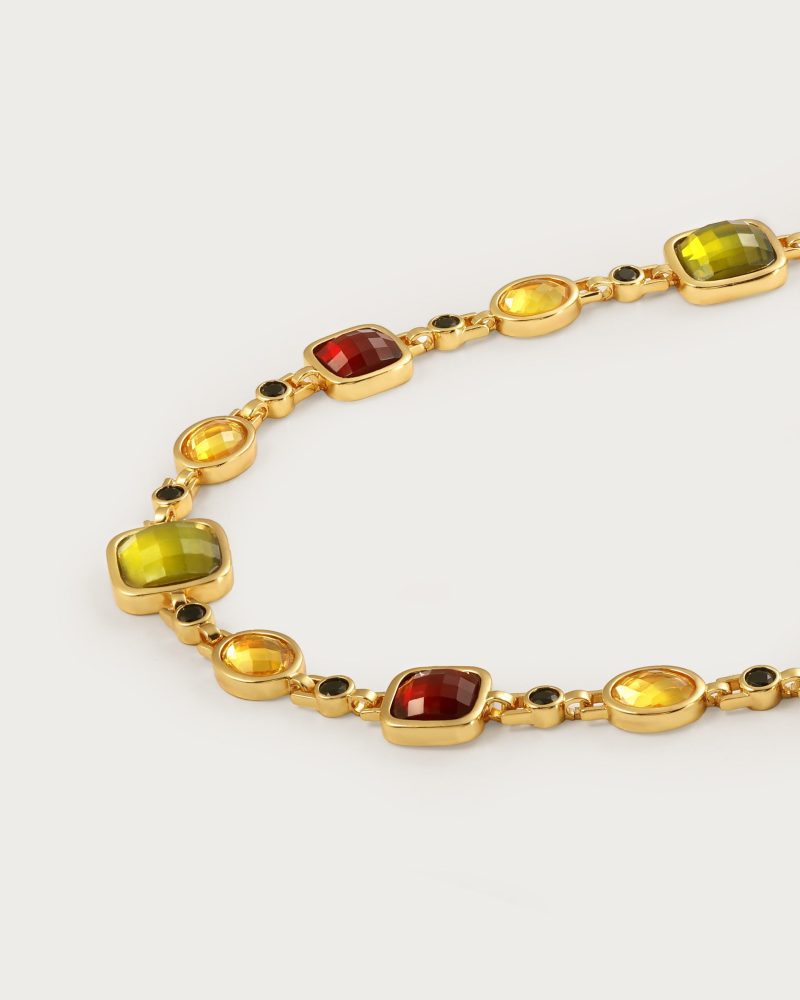 Harmonia Multicolored Choker Necklace | 18K Gold Plated with Resin Beads - 图片 3
