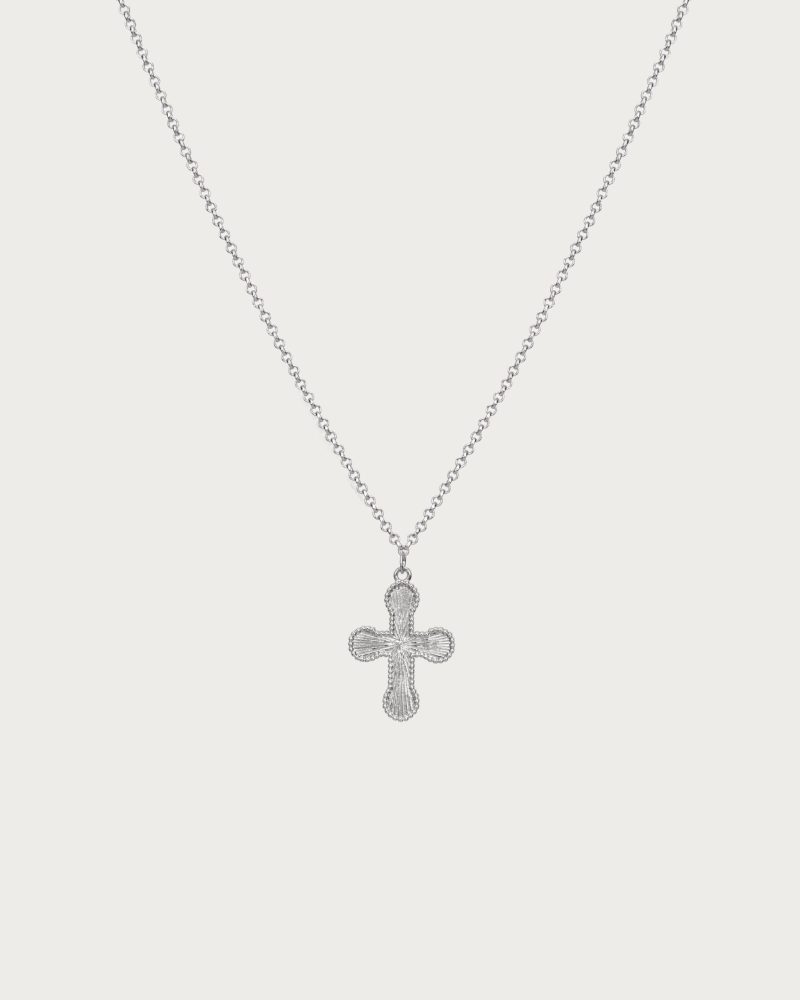 Mini Cross Pendant Necklace in Silver | Dainty & Timeless Design