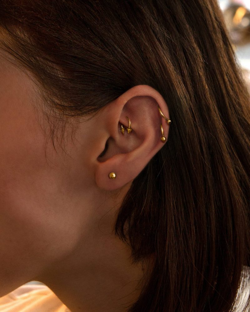 Mini Ball Flat Back Helix Earring - Single - 图片 2