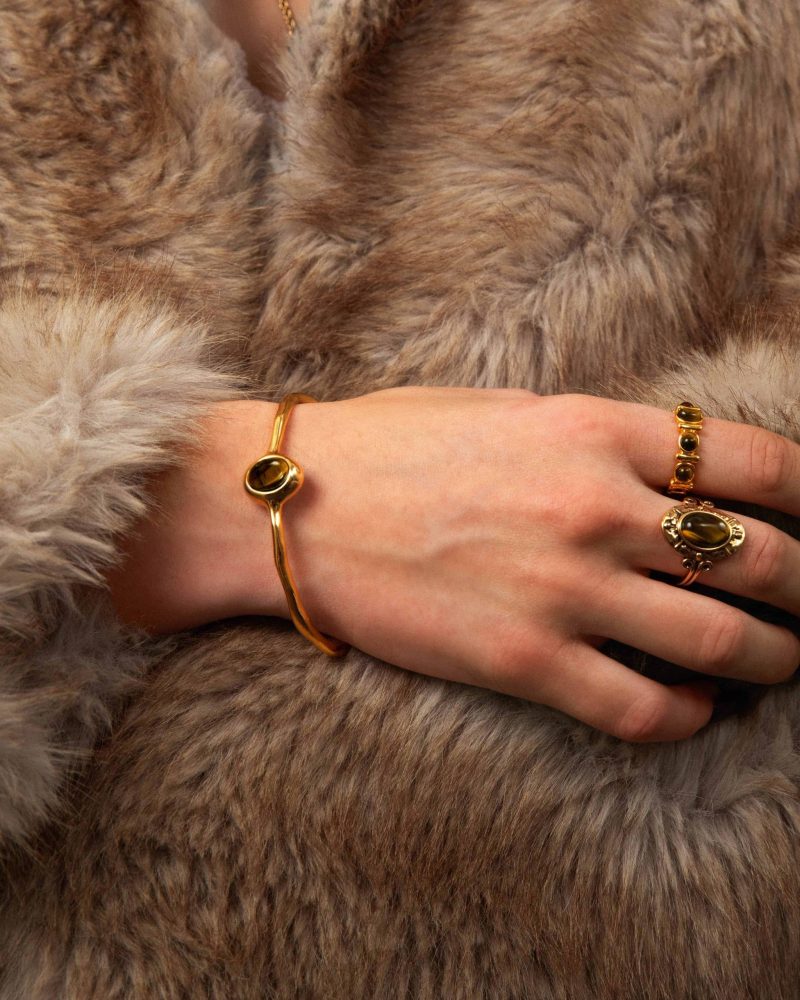 Tiger's Eye Aurora Bangle - 图片 2