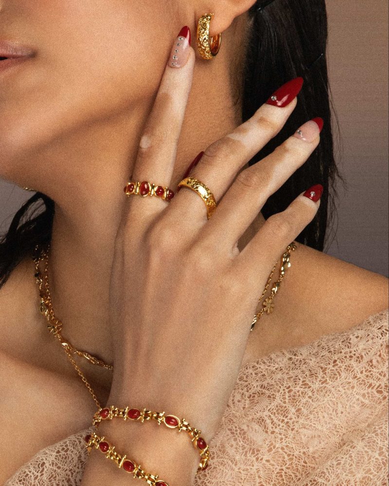 Carnelian Stone Band Ring - 图片 4