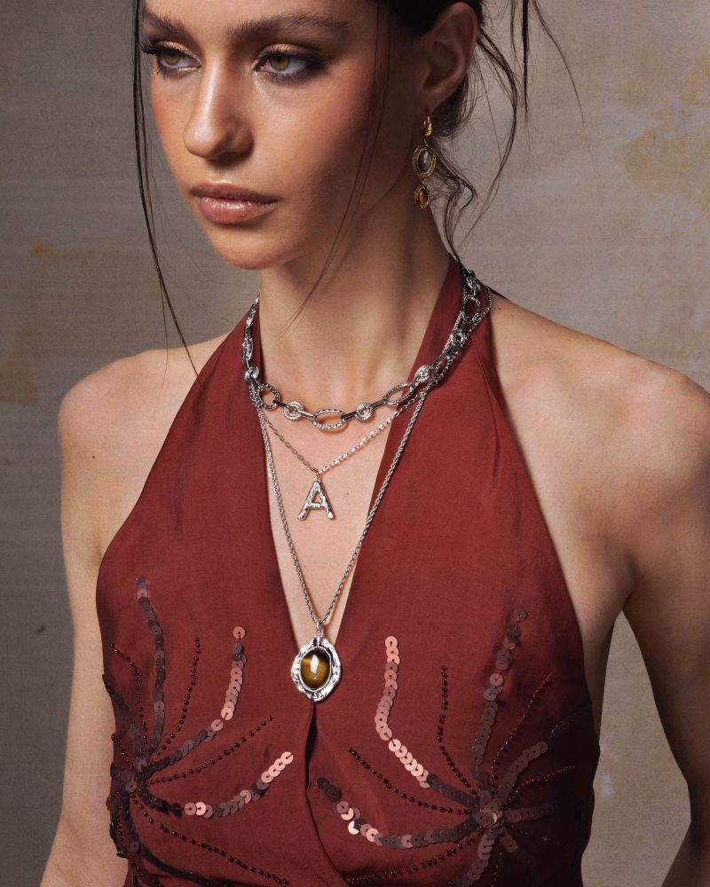 Silver Tiger's Eye Savannah Long Necklace - 图片 4