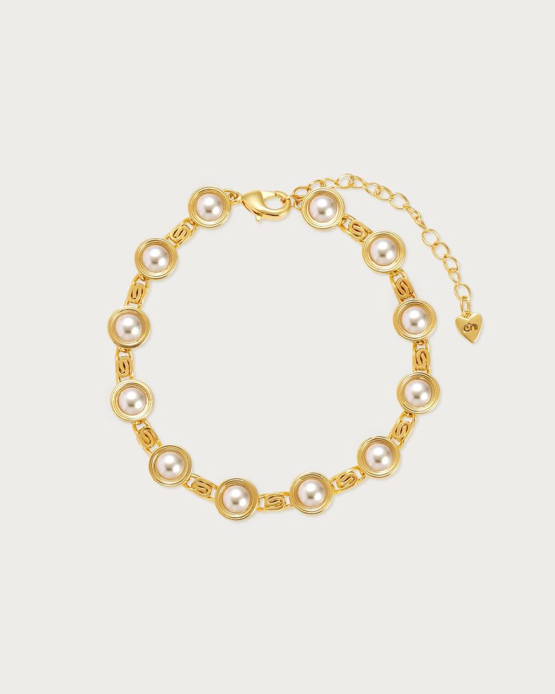 Margarita Bracelet | Elegant Gold Plated with Faux Pearls