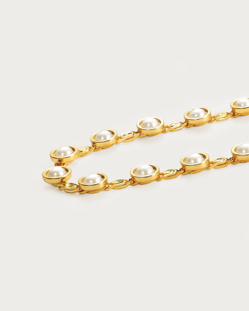 Margarita Bracelet | Elegant Gold Plated with Faux Pearls - 图片 3
