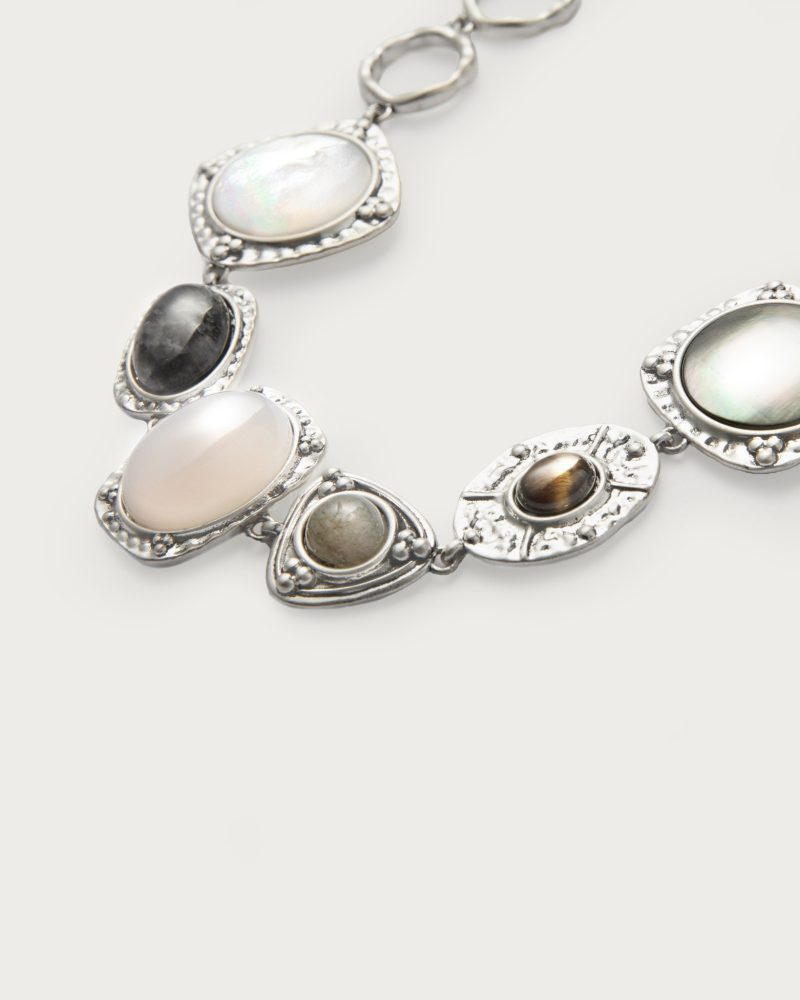 Athena Silver Natural Stone Bracelet - 图片 3