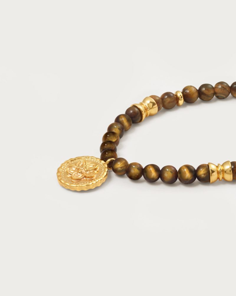 Tiger's Eye Coin Bracelet - 图片 3