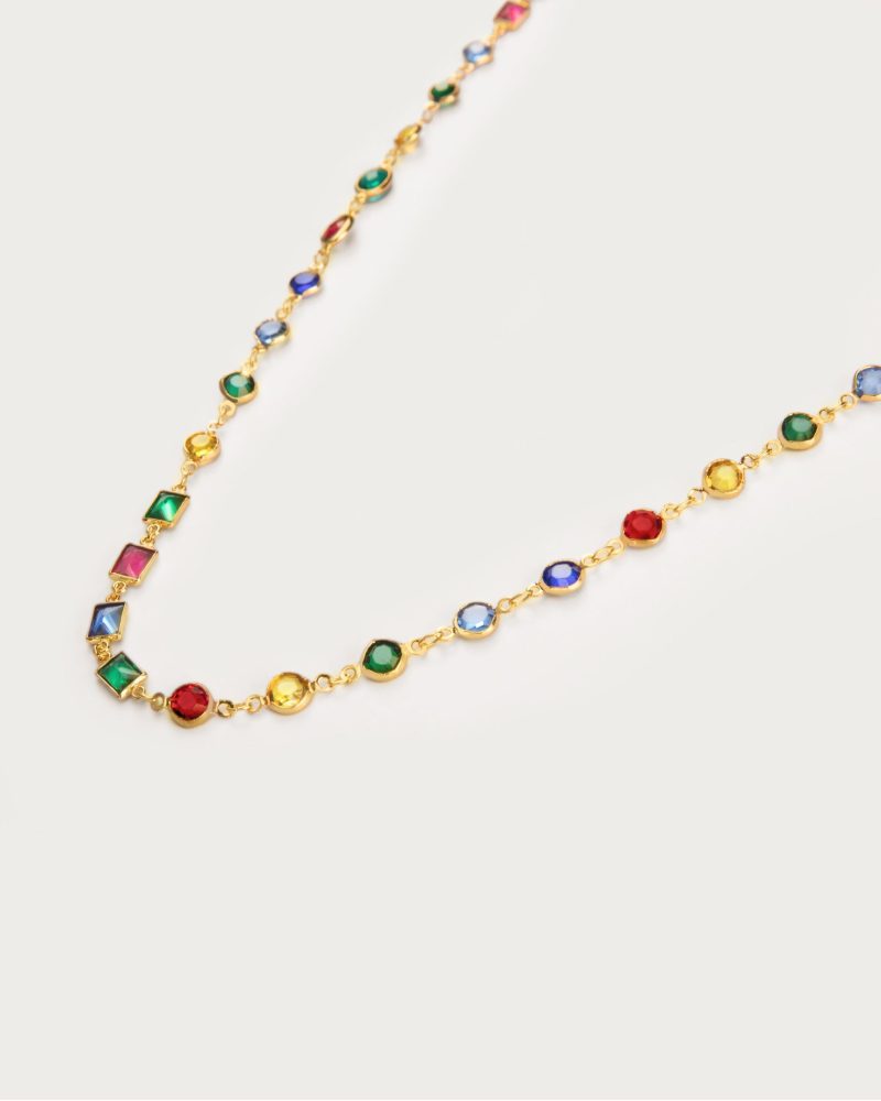 Infinity Long Y-Necklace | 18K Gold Plated with CZ & Rhinestones - 图片 4