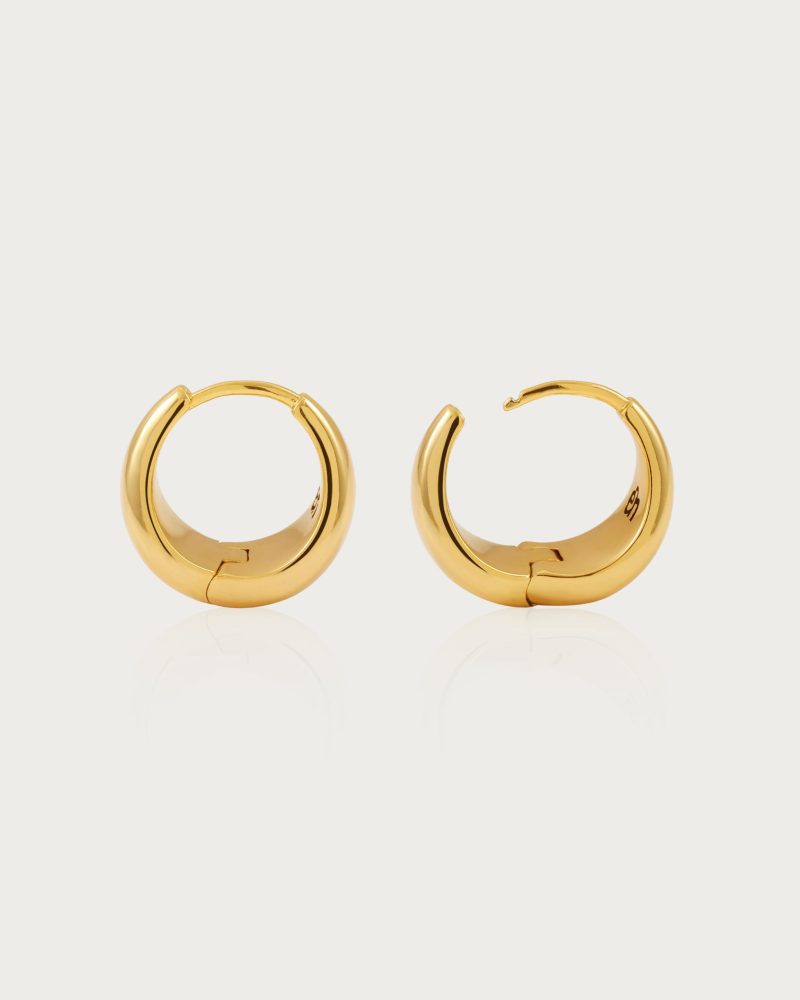 Gold Waterdrop Hoop Earrings | Elegant Statement Piece - 图片 3