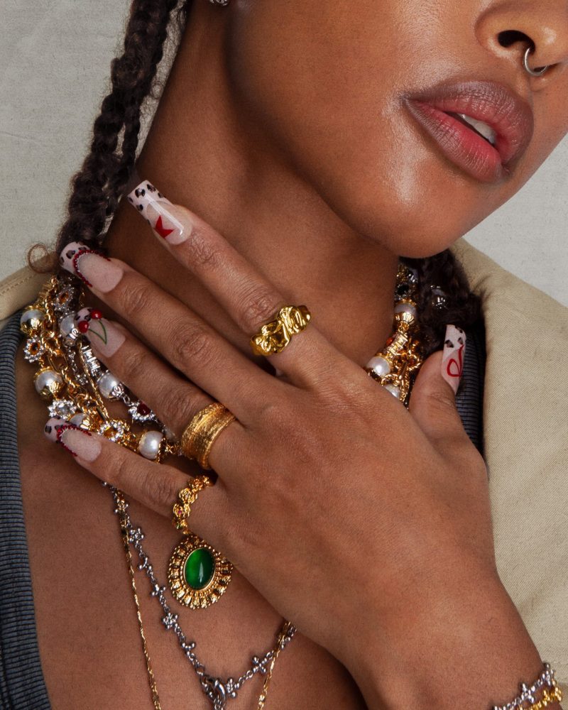 Textured Molten Ring in Gold - 图片 2