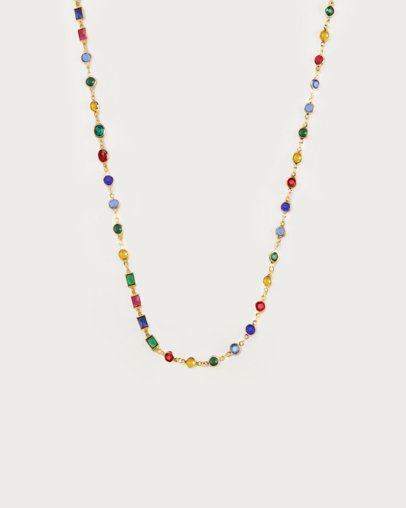 Infinity Long Y-Necklace | 18K Gold Plated with CZ & Rhinestones - 图片 3
