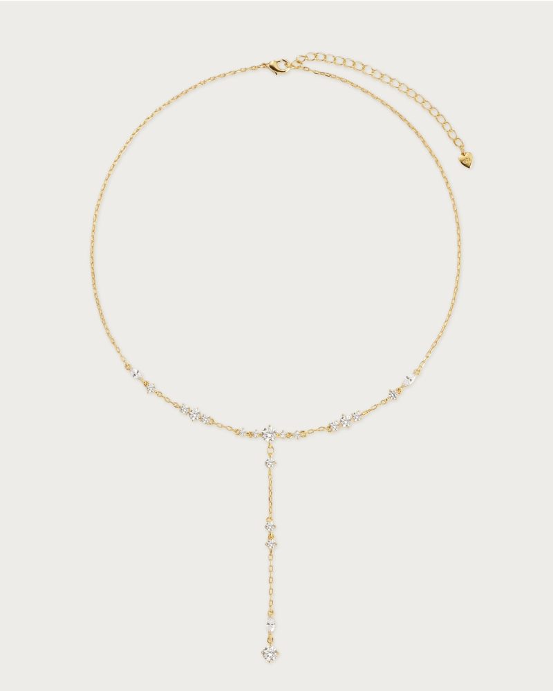 Adriana Gold CZ Stone Necklace - 图片 5