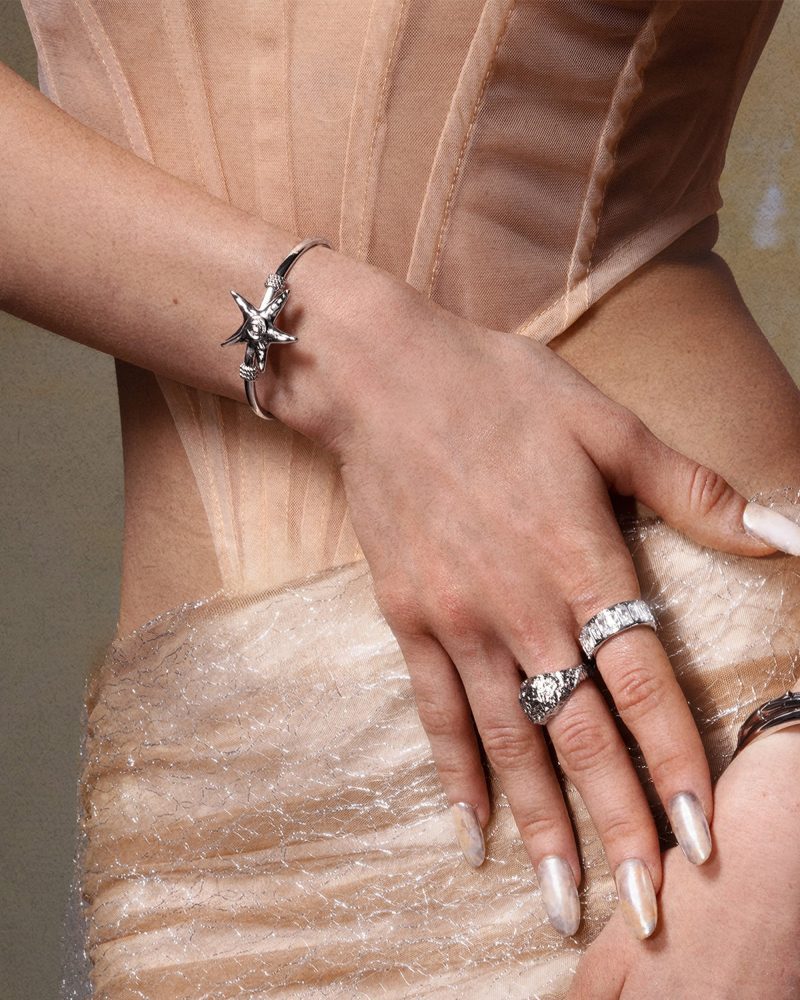 Silver Starfish Bangle - 图片 2
