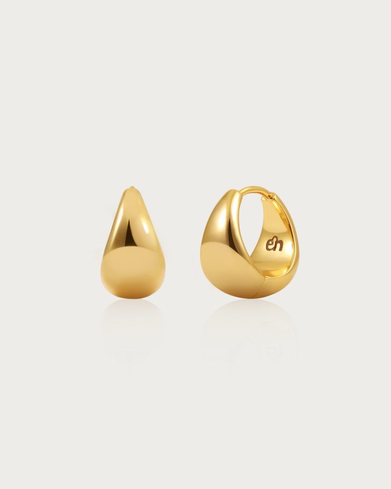 Chic Silver Waterdrop Hoop Earrings - 图片 5