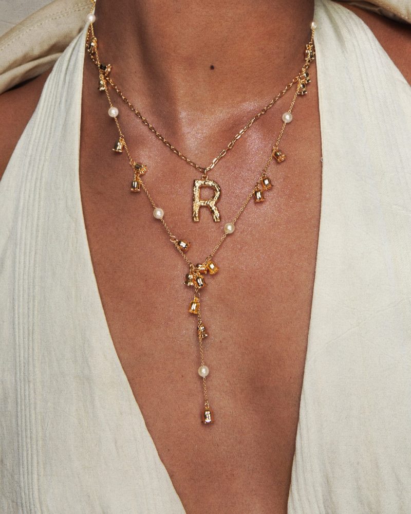 Lily of the Valley Pearl Lariat Necklace | Gold & Silver Options - 图片 4