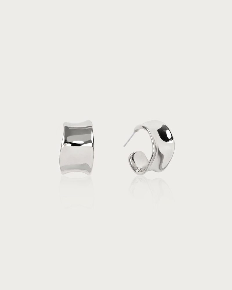 Chunky Flowy Hoop Earrings