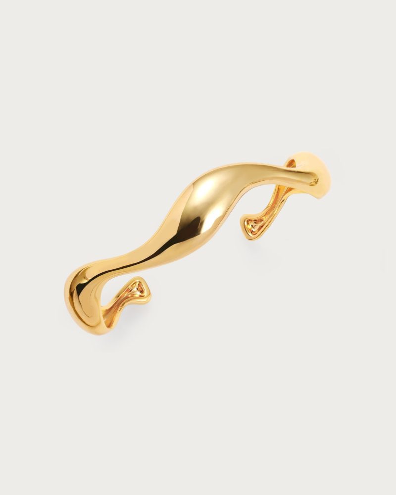 Chunky Wave Bangle - 图片 3