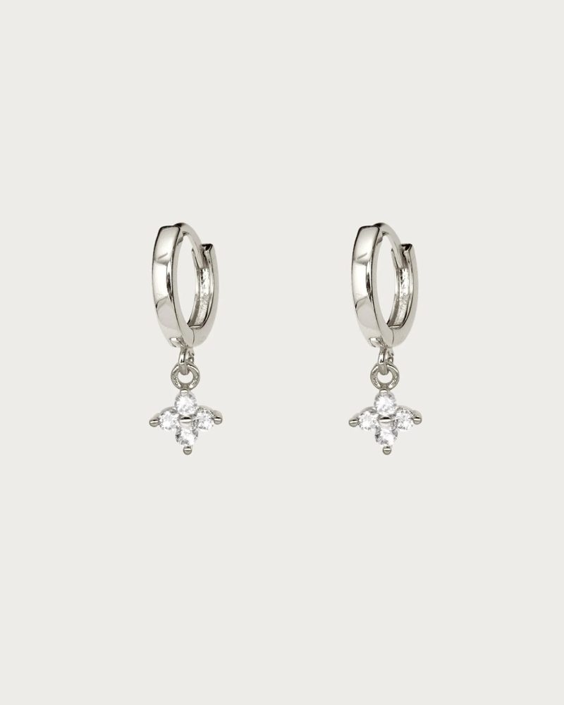 Clover Mini Hoop Earrings - 图片 4