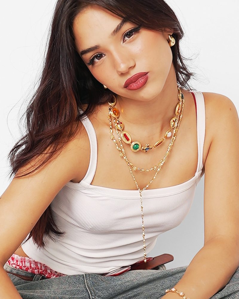Gold Clusters Necklace | Elegant Chain Necklace for Layering - 图片 2