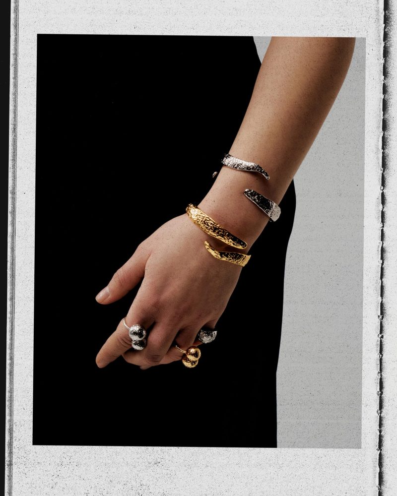 Enea Silver Bangle - Modern Rhodium Plated Oval Bracelet | Available in 2 Sizes - 图片 4