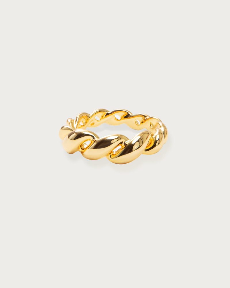 Gold Twisted Ring | Elegant Statement Piece