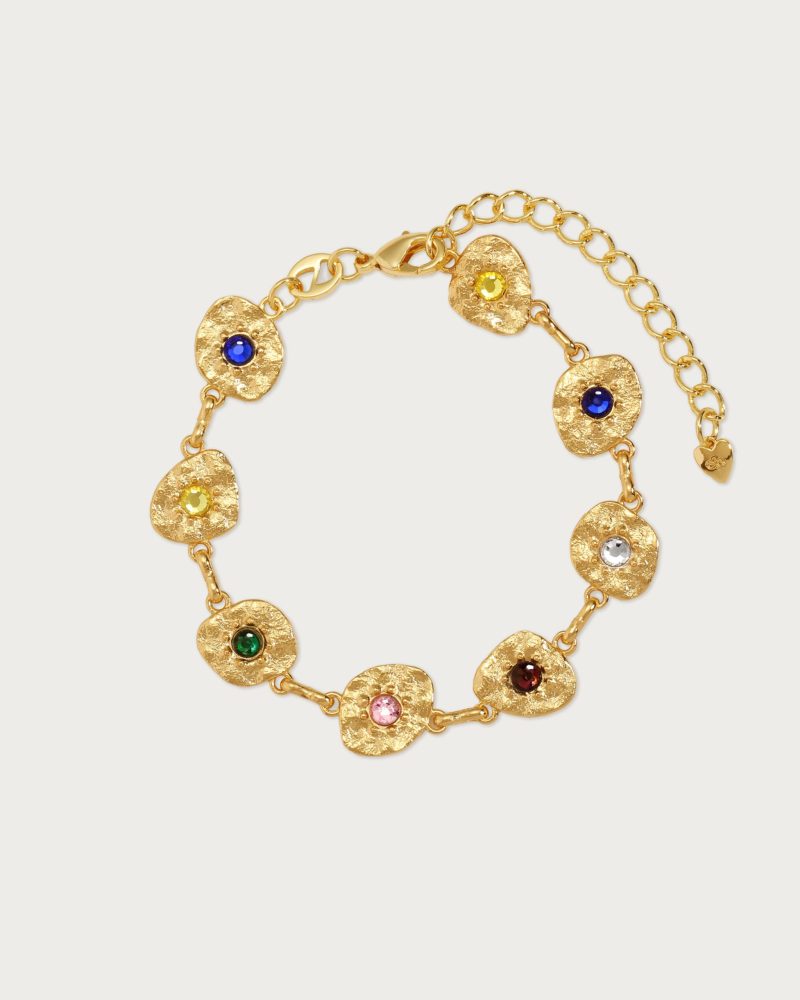 June Bracelet | 18K Gold Plated Chain with Elegant Glass Accents