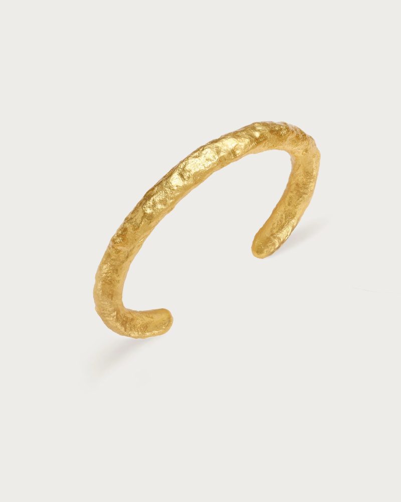 Lily Bangle | 18K Gold Plated Statement Cuff Bracelet - 图片 3