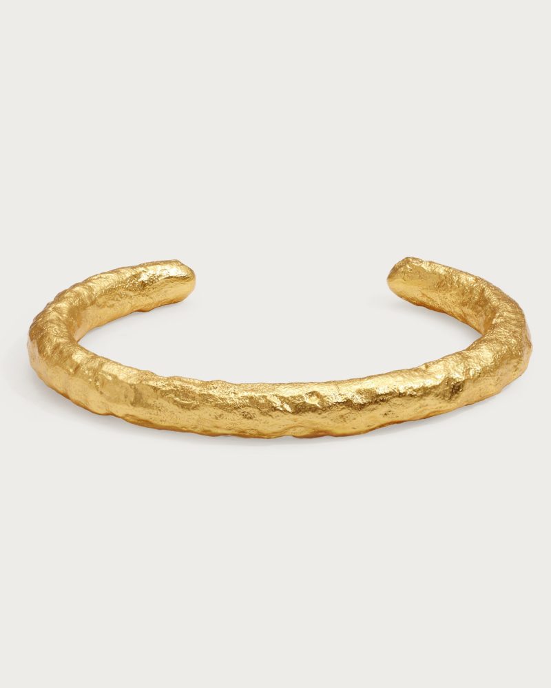 Lily Bangle | 18K Gold Plated Statement Cuff Bracelet - 图片 5