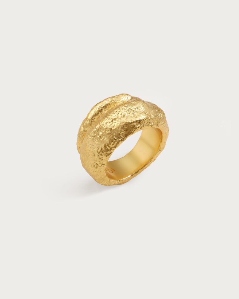 Mila Ring | Elegant 18k Gold Plated Brass Ring - 图片 3