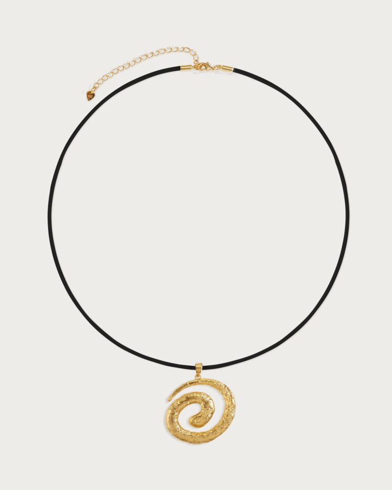 Miro Minimalist Black Necklace - 18k Gold Plated | Adjustable Length - 图片 4