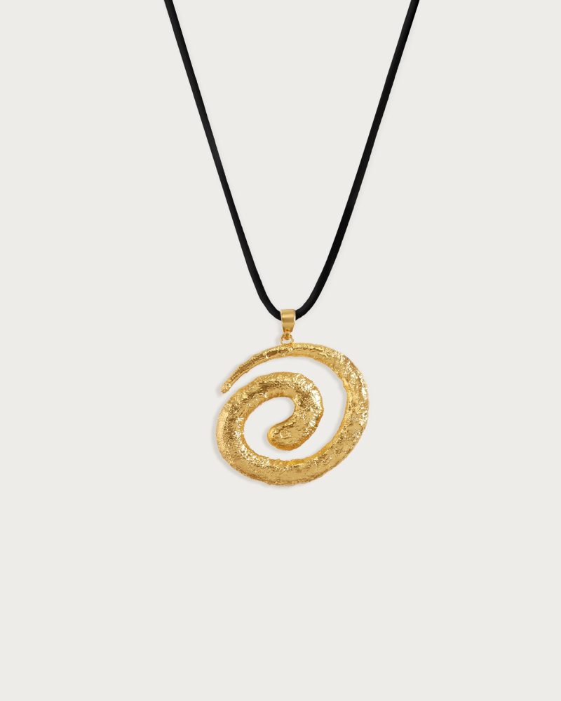 Miro Minimalist Black Necklace - 18k Gold Plated | Adjustable Length