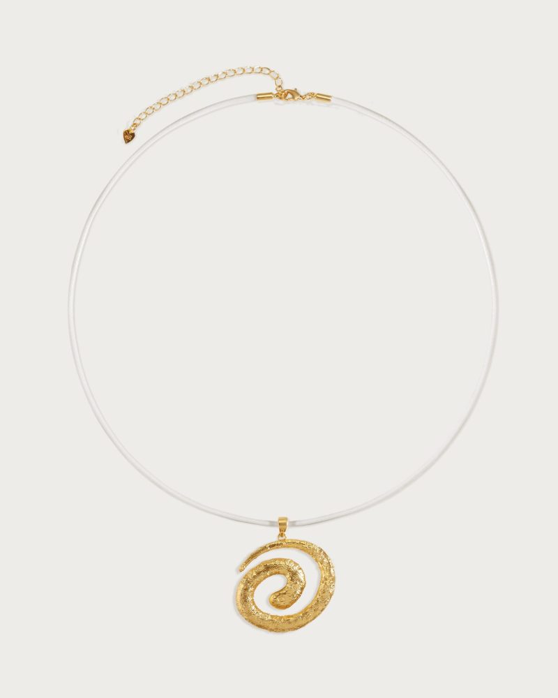 Miro Minimalist White Necklace - 18k Gold Plated | Adjustable Length - 图片 5