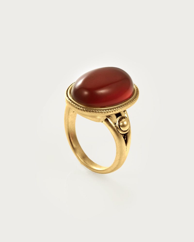 Mystique Gold Ring with Natural Carnelian Stone - Diana Avel x En Route - 图片 3