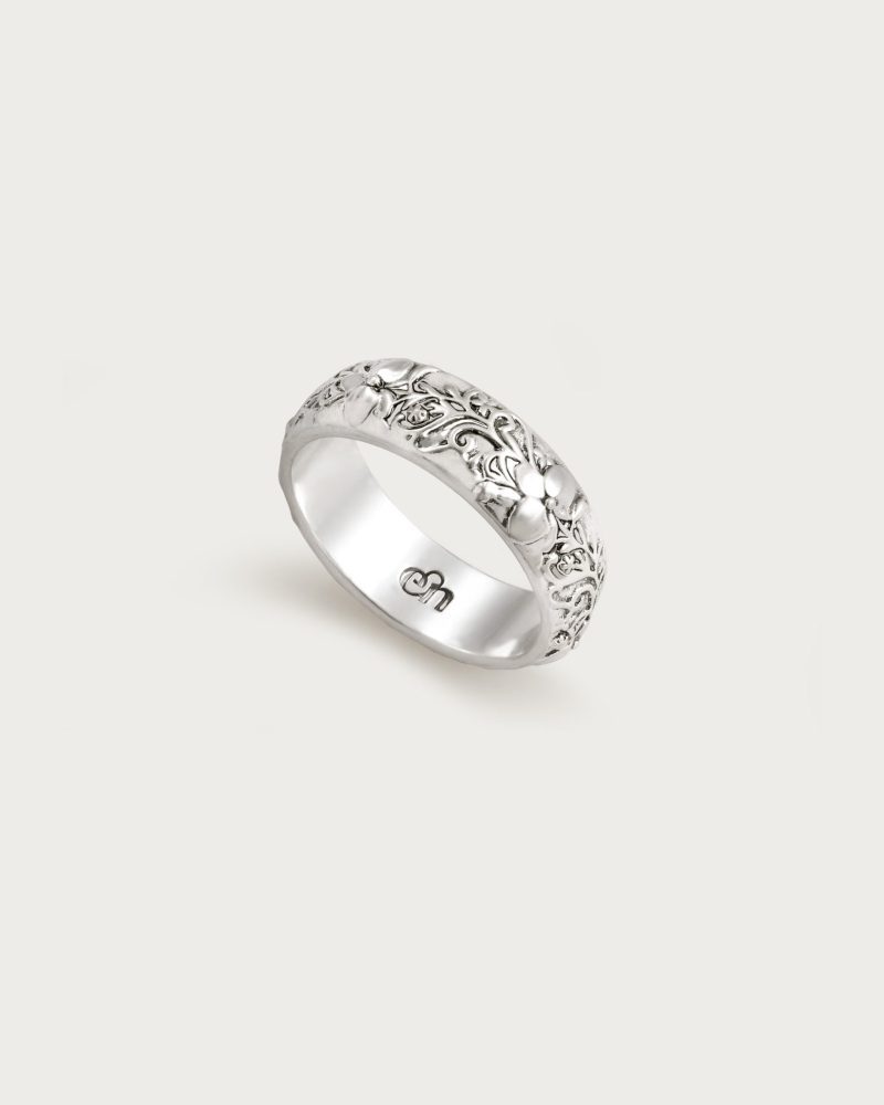 Serenade of Orchid Ring in Silver - 图片 3