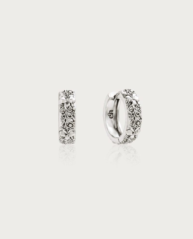 Serenade of Orchid Earrings in Silver