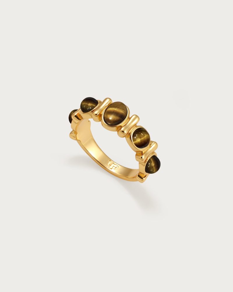 Tiger's Eye Band Ring - 图片 3
