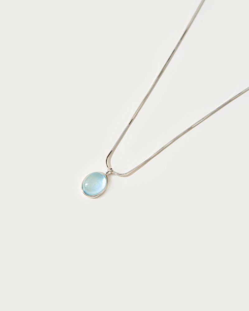 Aquamarine Stone Necklace - 图片 4
