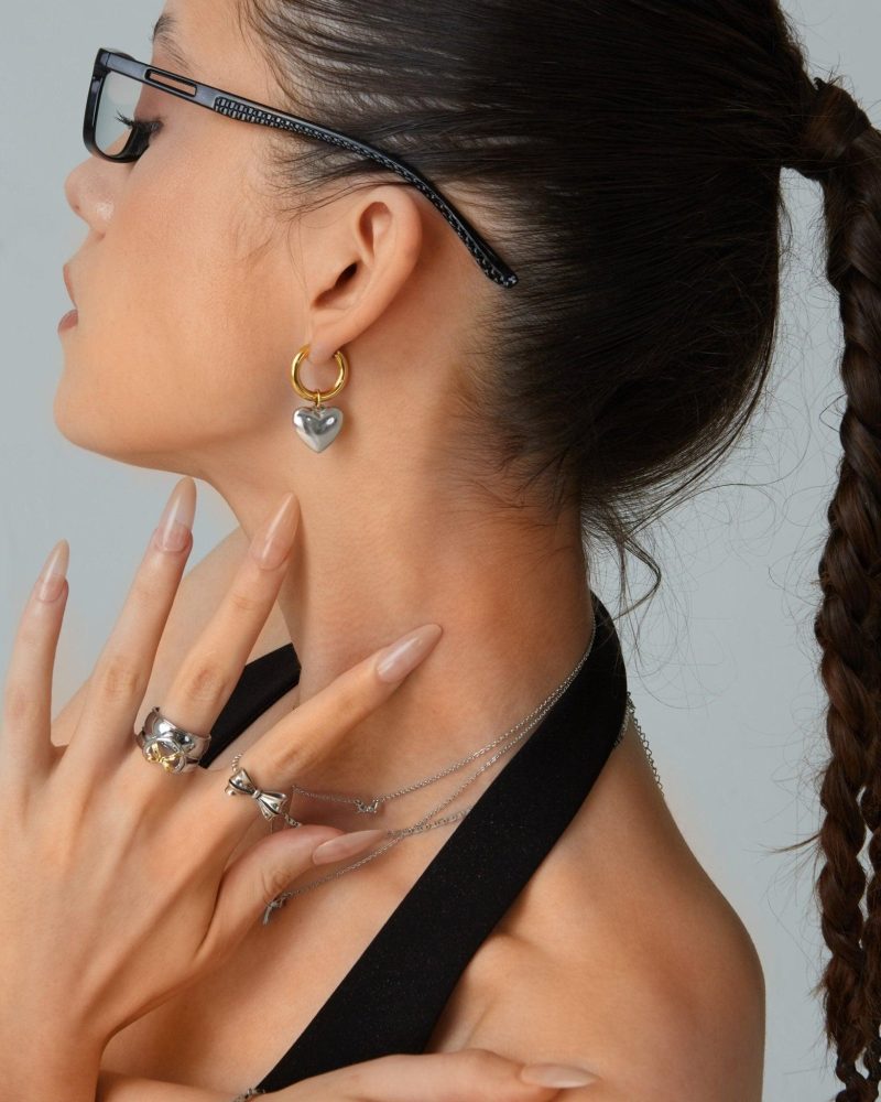 Audrey Heart Earrings - 图片 2