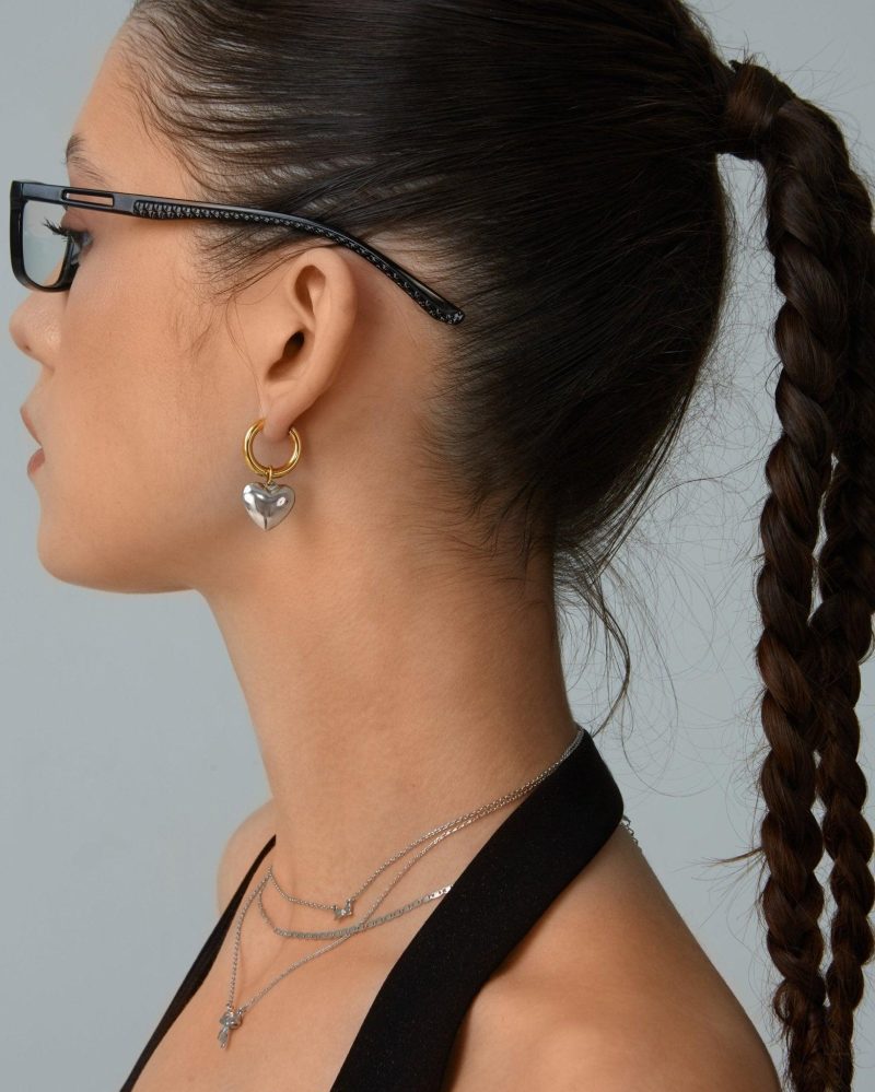 Audrey Heart Earrings - 图片 4