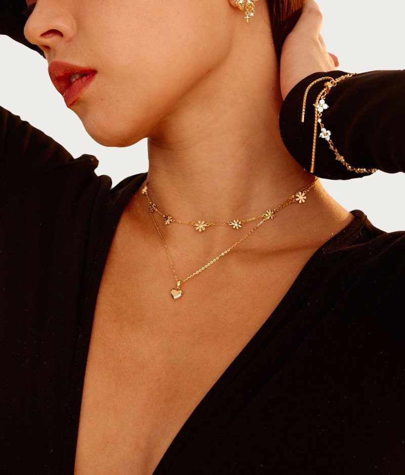 Audrey Gold Heart Necklace - 图片 2