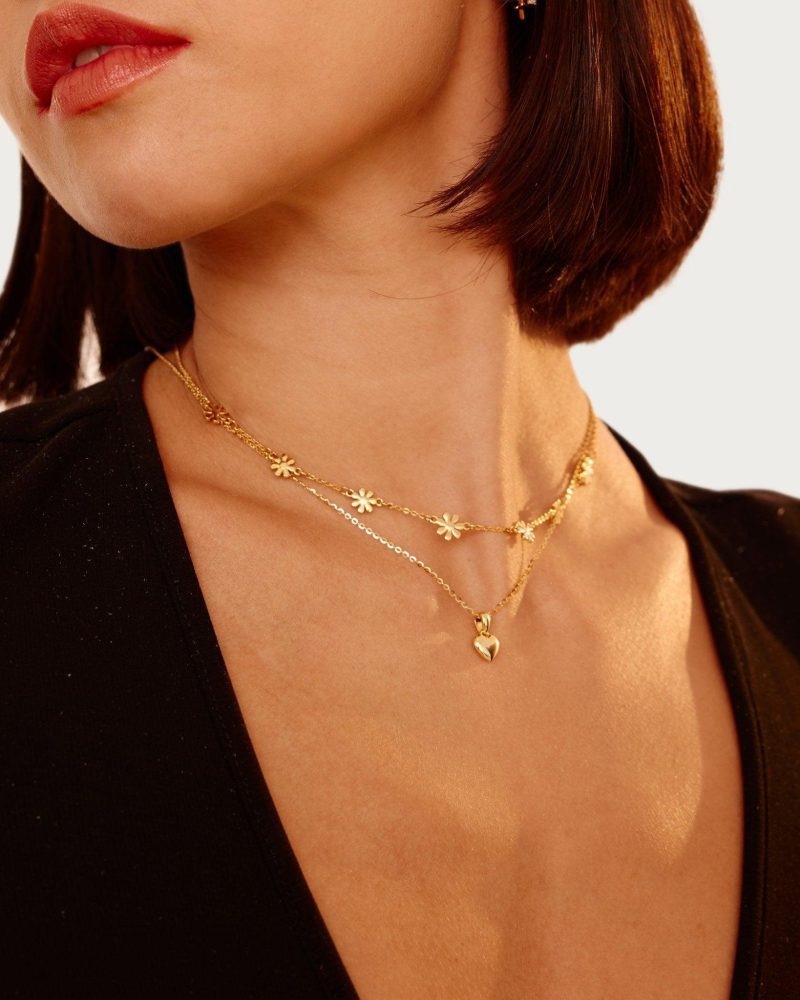 Audrey Gold Heart Necklace - 图片 3
