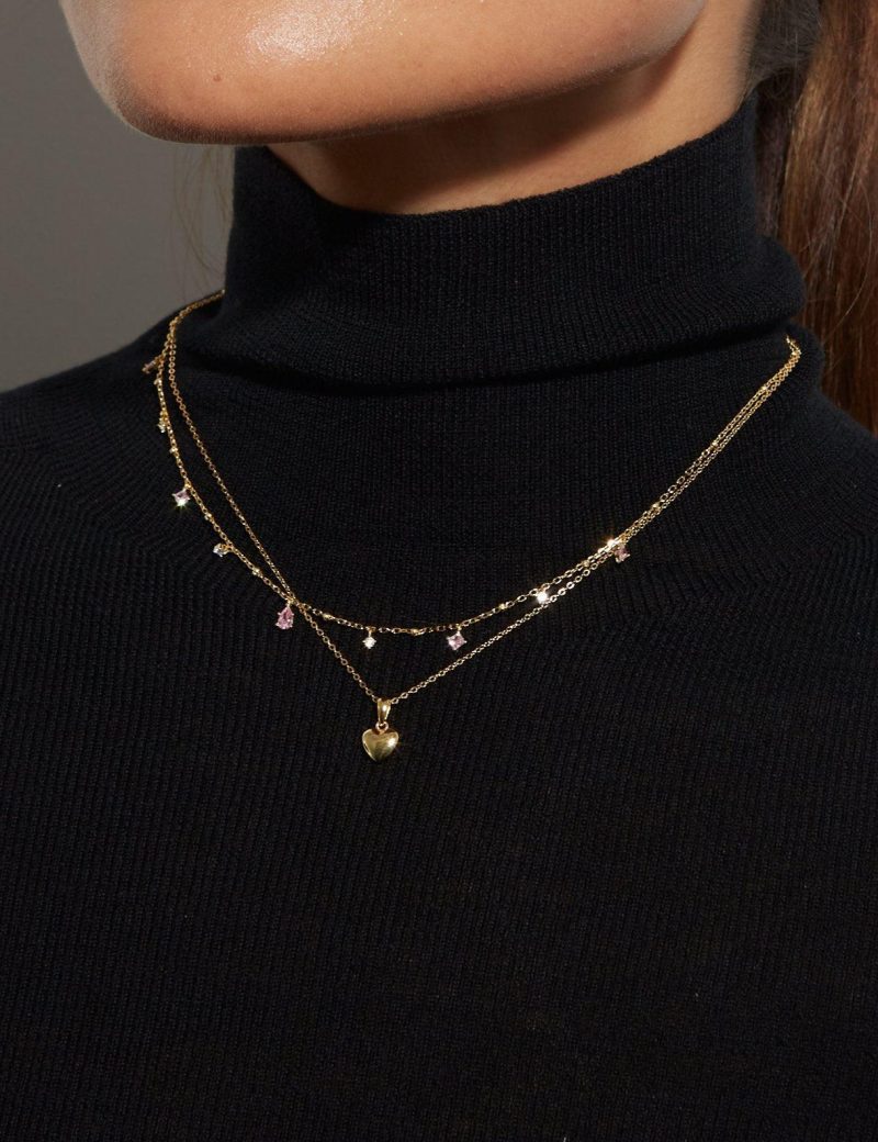 Audrey Gold Heart Necklace - 图片 4