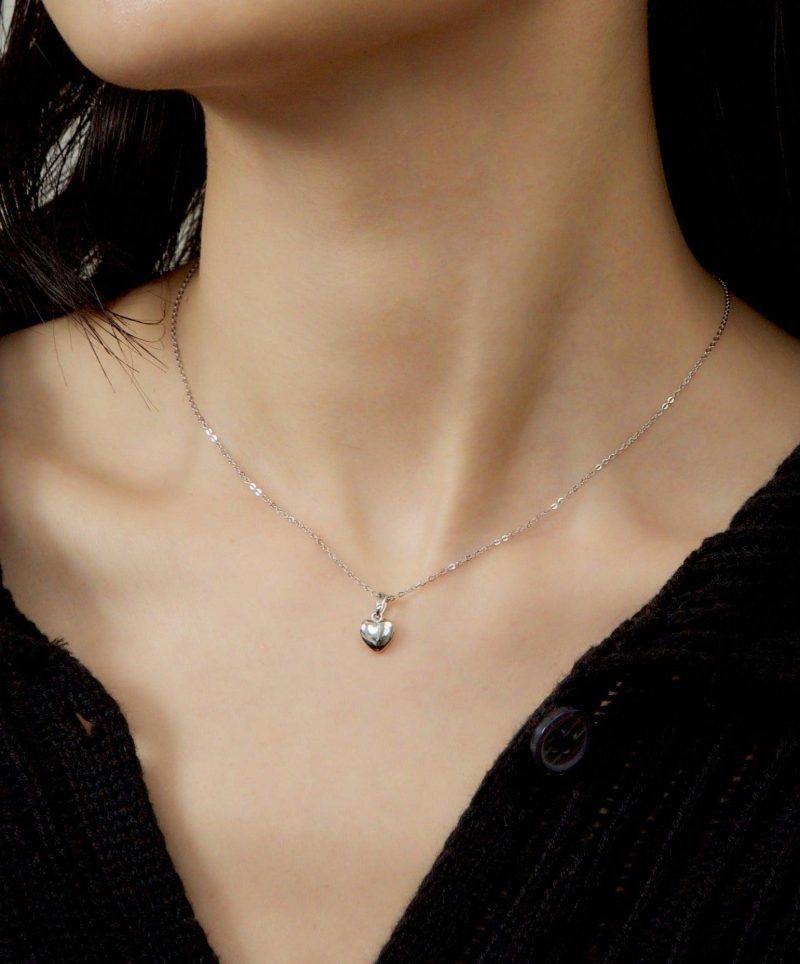 Audrey Heart Necklace in Silver - 图片 2