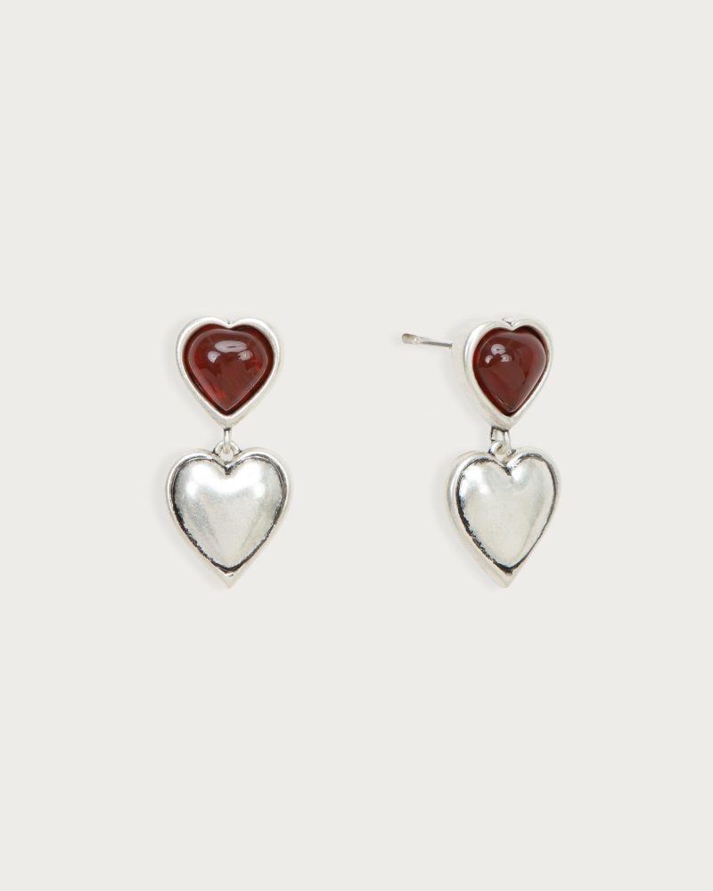 Aura Silver Carnelian Earrings