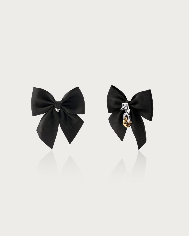 Black Bow Earrings